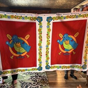 Vintage Dragon Tales Fleece Fabric Sheet 8 ft x 5 ft